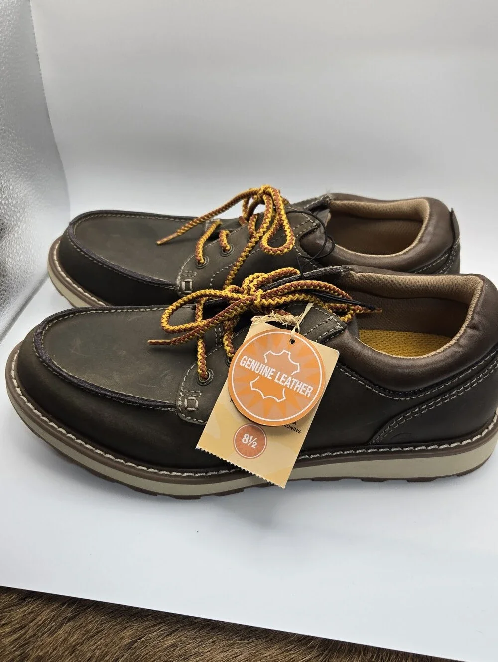 New! Earth Spirit Men's Emery Oxford Shoes in Brown Leather Size 8.5 Lace Up